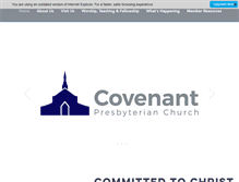 Tablet Screenshot of covenant-pca.com